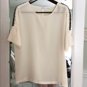 Calvin Klein Black Beaded Blouse